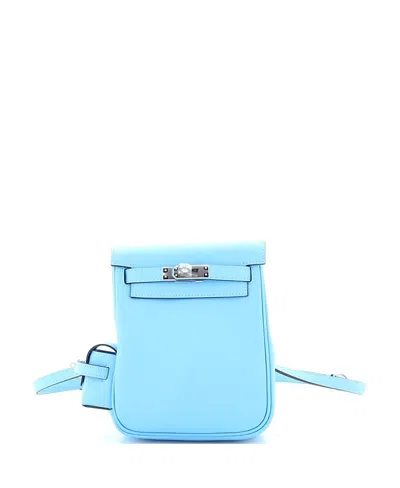 Pre-owned Pre-owned Hermes  Hermes Mini Kelly Jump Backpack Swift In Blue