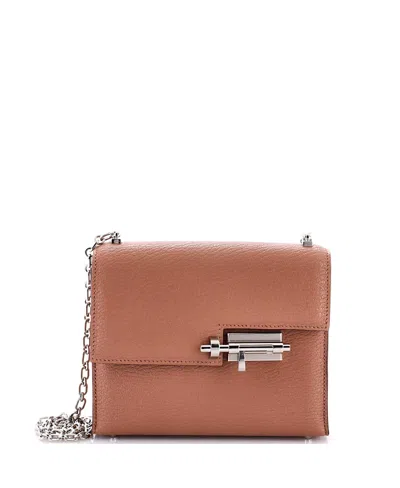 Pre-owned Hermes  Hermes Mini Verrou Chaine Bag Chevre Mysore In Brown