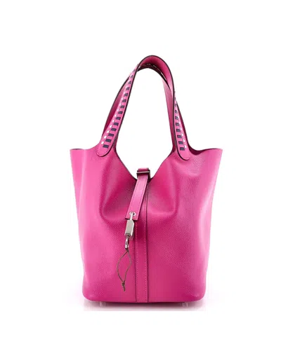 Pre-owned Pre-owned Hermes  Hermes Mm Picotin Lock Bag Tressage Epsom