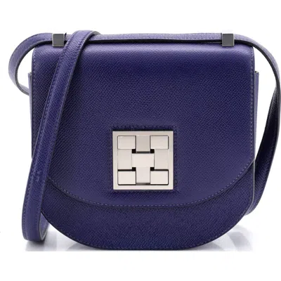 Pre-owned Hermes  Hermes Mosaique Au 24 Bag Epsom 17 In Purple