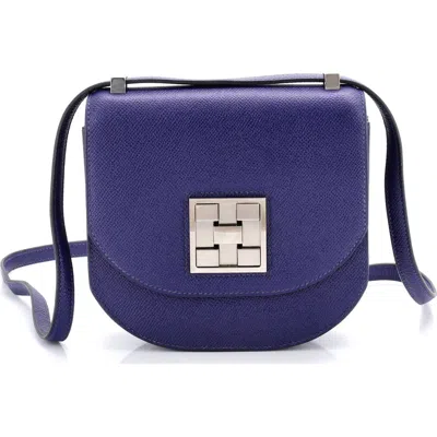 Pre-owned Hermes  Hermes Mosaique Au 24 Bag Epsom 17 In Blue