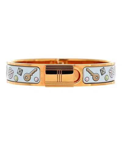 Pre-owned Pre-owned Hermes  Hermes Narrow Clic Cadenas Bracelet Printed Enamel