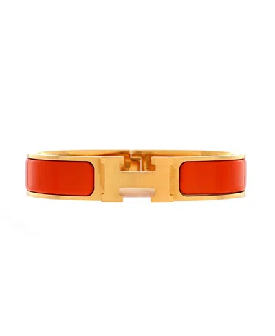 Pre-owned Pre-owned Hermes  Hermes Narrow Clic H Bracelet Enamel