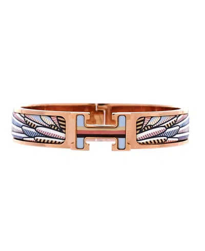 Pre-owned Pre-owned Hermes  Hermes Narrow Clic H Bracelet Printed Enamel