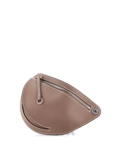 Pre-owned Pre-owned Hermes  Hermes Petite Course Bag Epsom In Gray