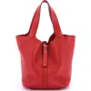 Pre-owned Hermes  Hermes Picotin Bag Clemence Gm In Red