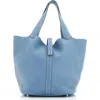 Pre-owned Hermes  Hermes Picotin Lock Bag Clemence Gm In Blue