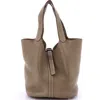 Pre-owned Hermes  Hermes Picotin Lock Bag Clemence Gm In Brown