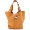 Pre-owned Hermes  Hermes Picotin Lock Bag Clemence Gm In Gold