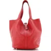 Pre-owned Hermes  Hermes Picotin Lock Bag Clemence Gm In Red
