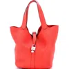Pre-owned Hermes  Hermes Picotin Lock Bag Clemence Gm In Red