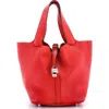 Pre-owned Hermes  Hermes Picotin Lock Bag Clemence Mm In Red