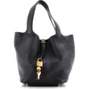 Pre-owned Hermes  Hermes Picotin Lock Bag Clemence Mm In Black