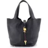 Pre-owned Hermes  Hermes Picotin Lock Bag Clemence Mm In Black