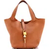Pre-owned Hermes  Hermes Picotin Lock Bag Clemence Mm In Brown