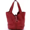 Pre-owned Hermes  Hermes Picotin Lock Bag Clemence Mm In Red