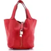 Pre-owned Hermes  Hermes Picotin Lock Bag Clemence Mm In Red