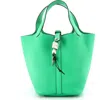 Pre-owned Hermes  Hermes Picotin Lock Bag Clemence Pm In Green