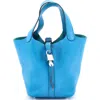 Pre-owned Hermes  Hermes Picotin Lock Bag Clemence Pm In Blue