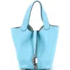 Pre-owned Hermes  Hermes Picotin Lock Bag Clemence Pm In Blue