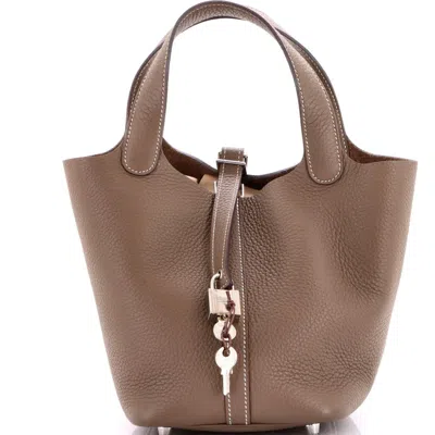 Pre-owned Hermes  Hermes Picotin Lock Bag Clemence Pm In Purple