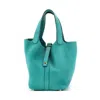 Pre-owned Hermes  Hermes Picotin Lock Bag Clemence Pm In Green