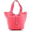 Pre-owned Hermes  Hermes Picotin Lock Bag Clemence Pm In Pink
