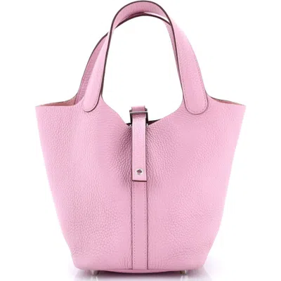 Pre-owned Hermes  Hermes Picotin Lock Bag Clemence Pm In Purple