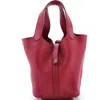Pre-owned Hermes  Hermes Picotin Lock Bag Clemence Pm In Red