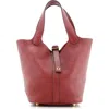 Pre-owned Hermes  Hermes Picotin Lock Bag Clemence Pm In Red