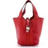 Pre-owned Hermes  Hermes Picotin Lock Bag Clemence Pm In Red