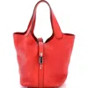 Pre-owned Hermes  Hermes Picotin Lock Bag Clemence Pm In Red