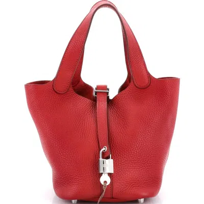 Pre-owned Hermes  Hermes Picotin Lock Bag Clemence Pm In Pattern