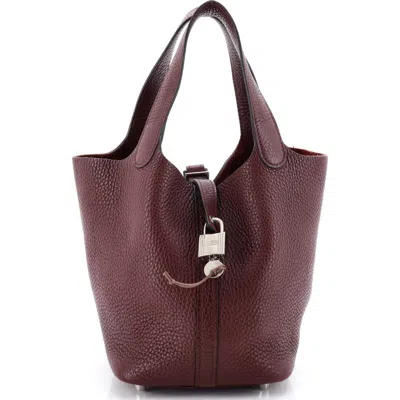 Pre-owned Hermes  Hermes Picotin Lock Bag Clemence Pm In Yellow