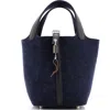 Pre-owned Hermes  Hermes Picotin Lock Bag Felt With Leather Pm In Blue