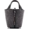 Pre-owned Hermes  Hermes Picotin Lock Bag Felt With Leather Pm In Gray