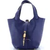 Pre-owned Hermes  Hermes Picotin Lock Bag Maurice Pm In Blue