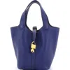 Pre-owned Hermes  Hermes Picotin Lock Bag Maurice Pm In Blue