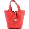 Pre-owned Hermes  Hermes Picotin Lock Bag Maurice Pm In Orange
