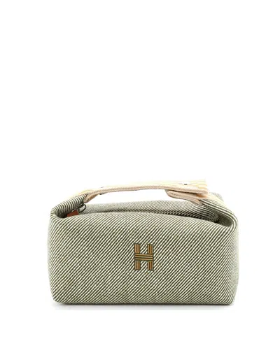 Pre-owned Pre-owned Hermes  Hermes Pm Bride-a-brac Travel Case Wool In Green