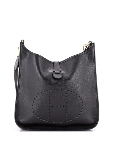 Pre-owned Pre-owned Hermes  Hermes Pm Evelyne Bag Gen I Ardennes In Black