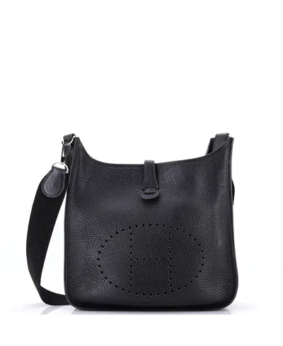 Pre-owned Pre-owned Hermes  Hermes Pm Evelyne Bag Gen I Clemence In Black