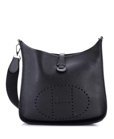Pre-owned Pre-owned Hermes  Hermes Pm Evelyne Bag Gen I Clemence In Black