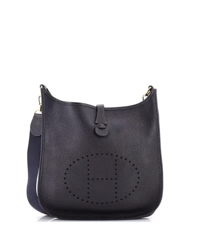 Pre-owned Pre-owned Hermes  Hermes Pm Evelyne Bag Gen I Clemence In Blue