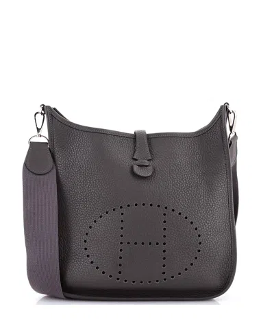 Pre-owned Pre-owned Hermes  Hermes Pm Evelyne Bag Gen I Clemence In Gray