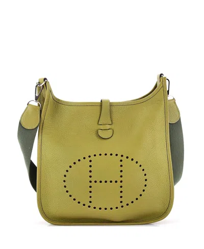 Pre-owned Pre-owned Hermes  Hermes Pm Evelyne Bag Gen I Clemence In Green