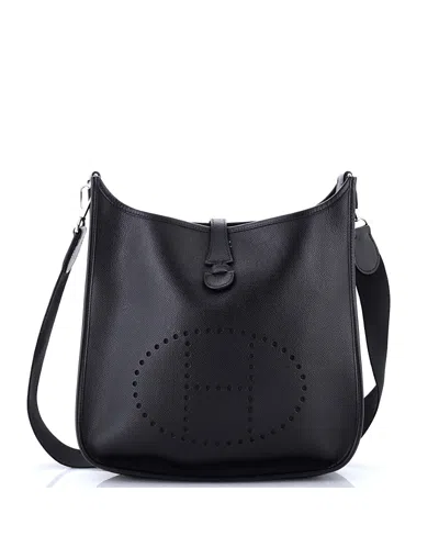 Pre-owned Pre-owned Hermes  Hermes Pm Evelyne Bag Gen I Epsom In Black