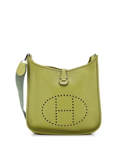 Pre-owned Pre-owned Hermes  Hermes Pm Evelyne Bag Gen Ii Clemence In Green