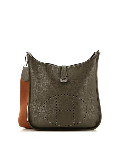 Pre-owned Pre-owned Hermes  Hermes Pm Evelyne Bag Gen Ii Clemence In Green