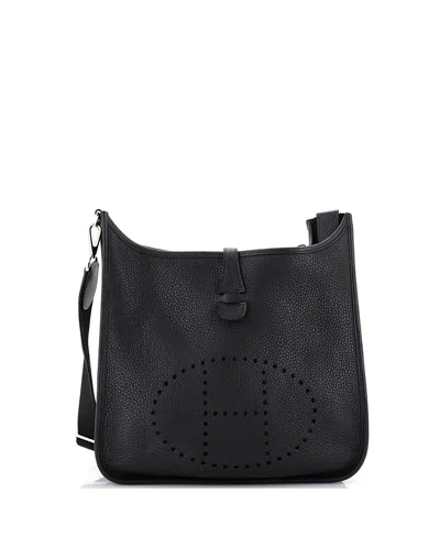 Pre-owned Pre-owned Hermes  Hermes Pm Evelyne Bag Gen Iii Clemence In Black